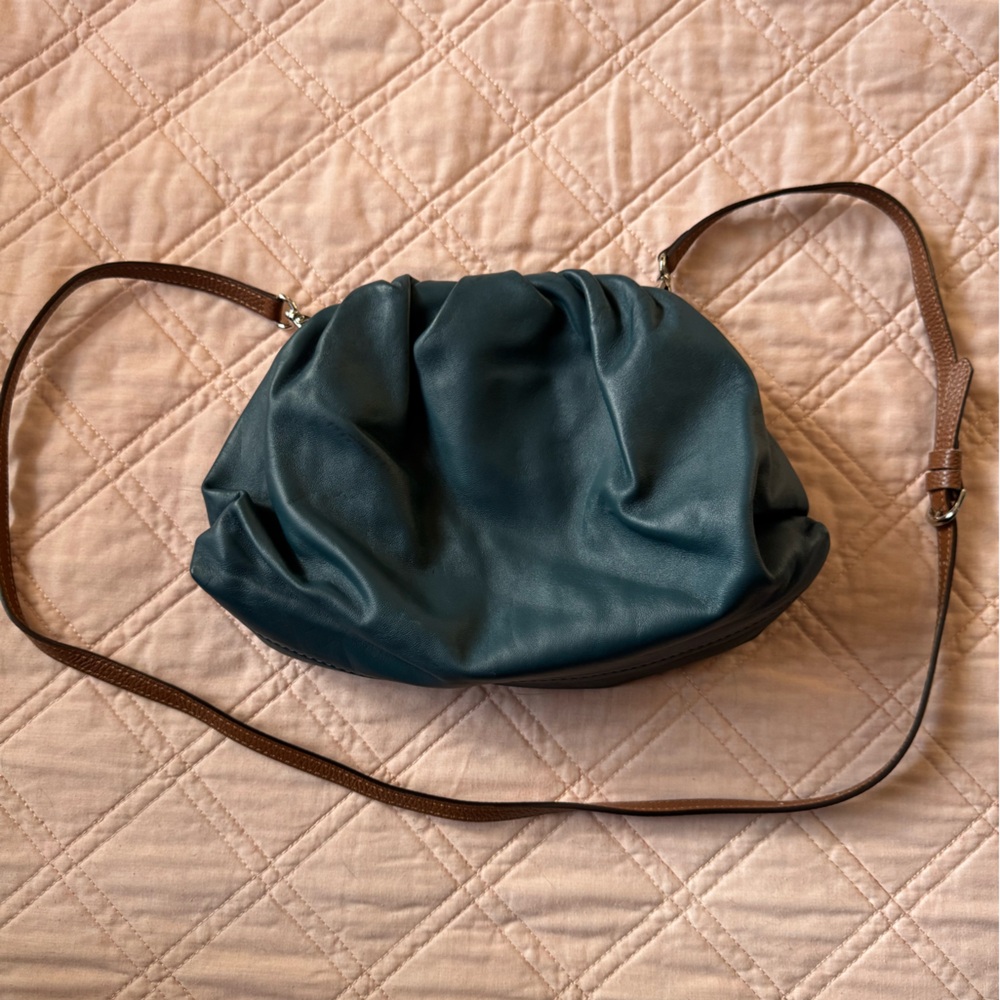 Elegant Dark Green Genuine Leather Women's Bag